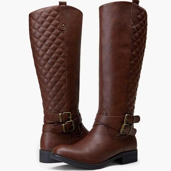 Dark Brown Knee High Riding Boots Worn Once (Size 7) - Picture 1 of 5
